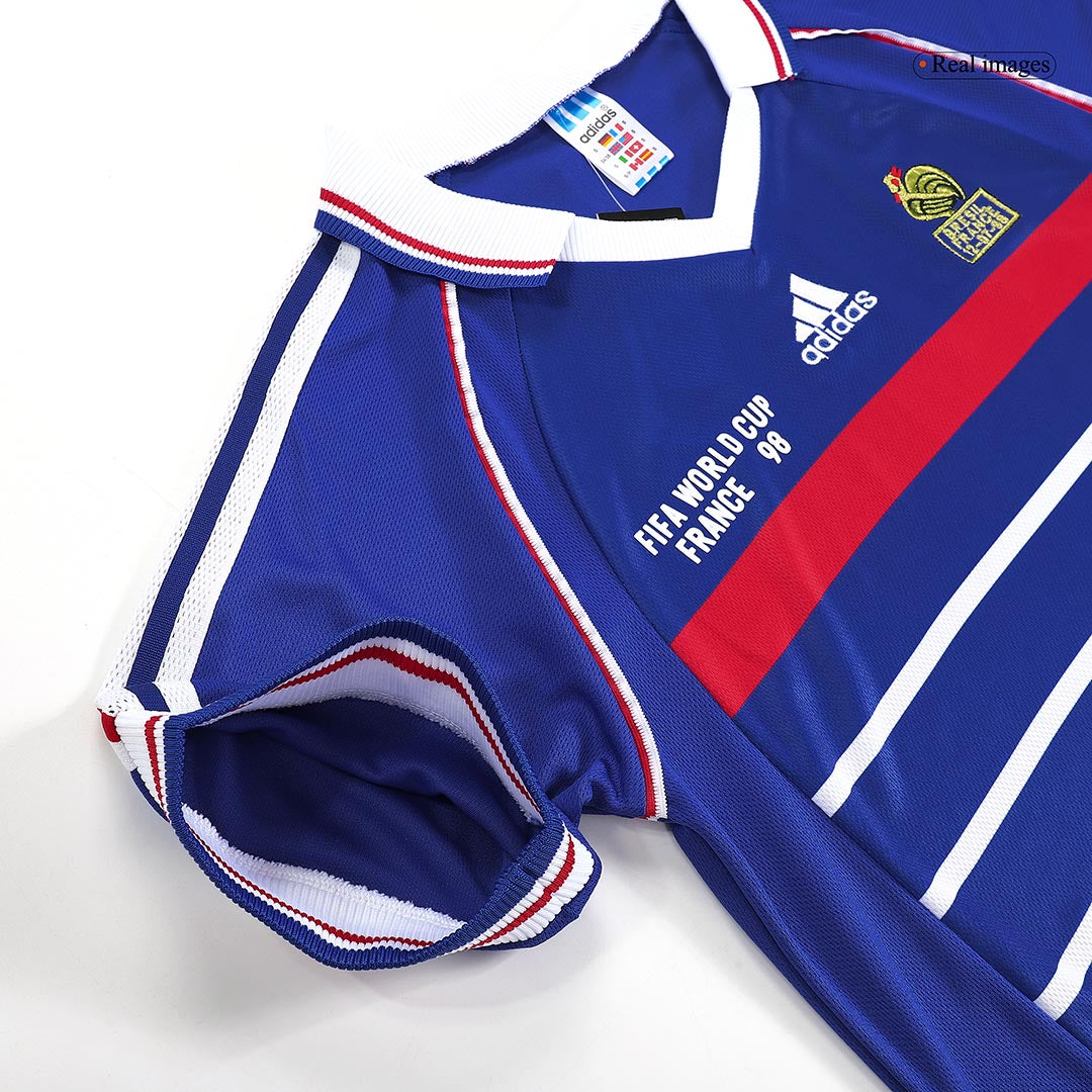 Retro ZIDANE #10 1998 France Home Soccer Jersey Top Soccer Jerseys Store