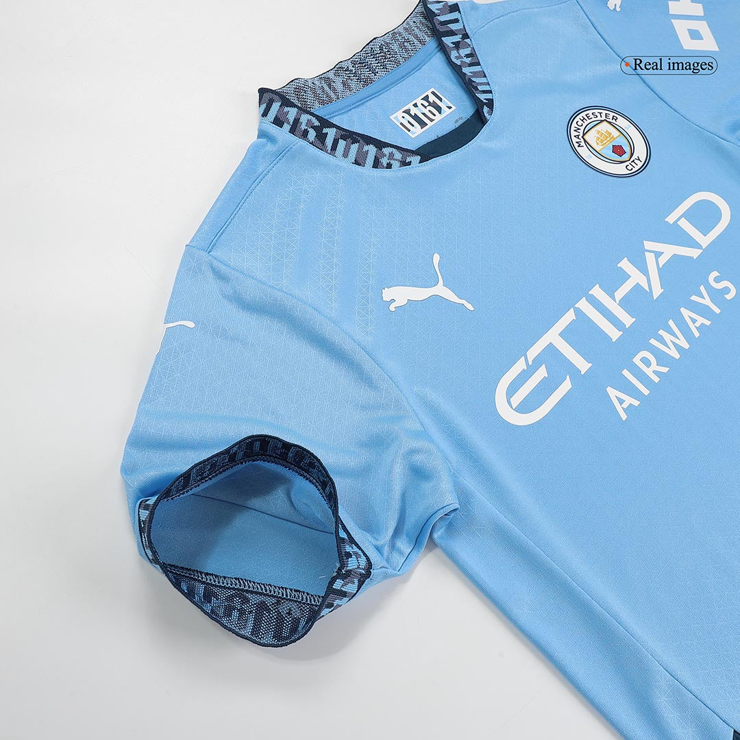 Player Version Manchester City Home Soccer Jersey 2024/25 Top Soccer Jerseys Store