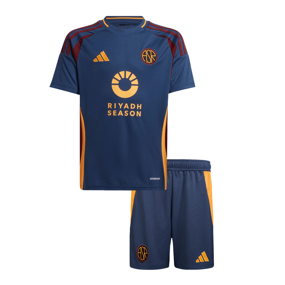 Kid's Roma Third Away Soccer Jersey Kit(Jersey+Shorts) 2024/25 Top Soccer Jerseys Store