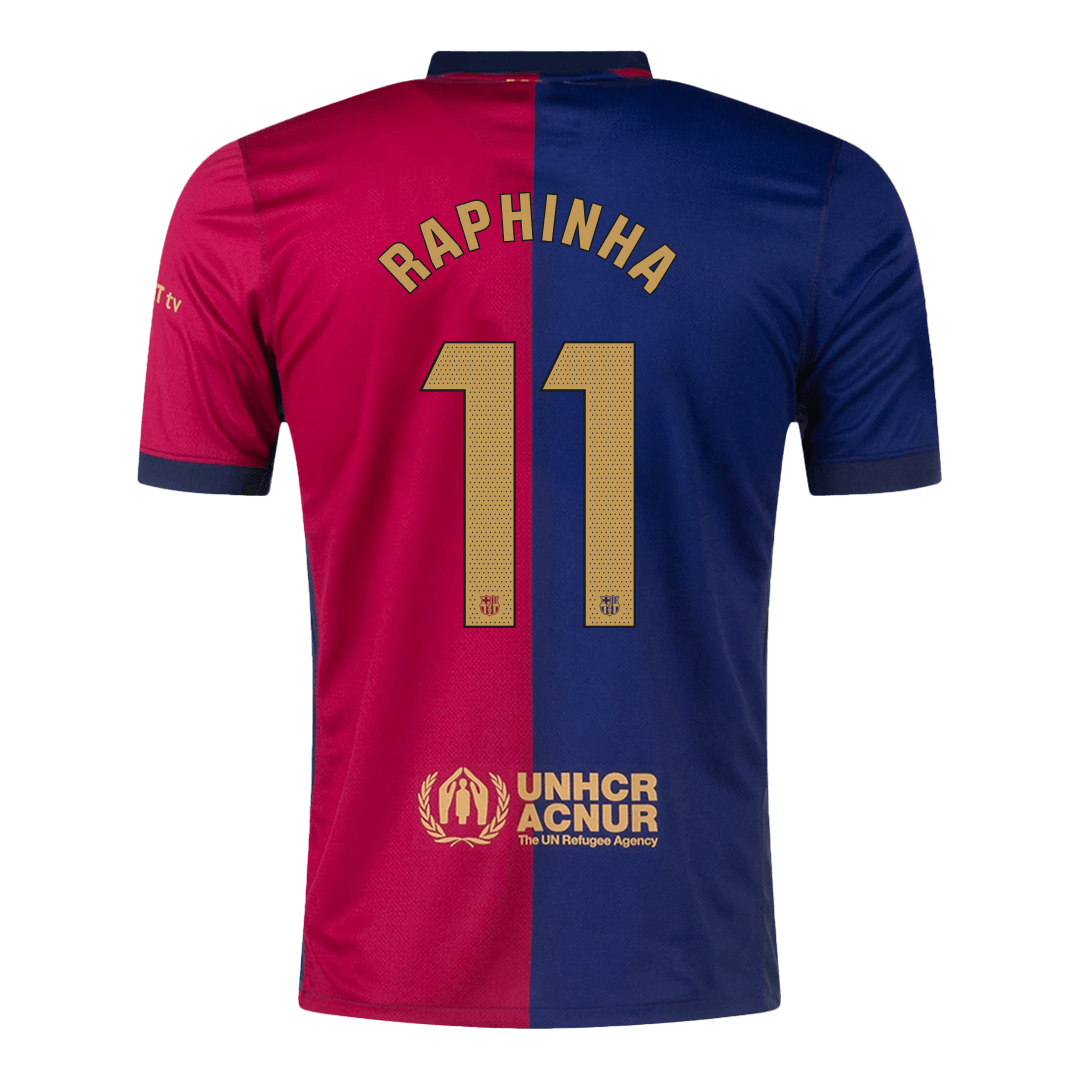 RAPHINHA #11 Barcelona Home Soccer Jersey 2024/25 Top Soccer Jerseys Store