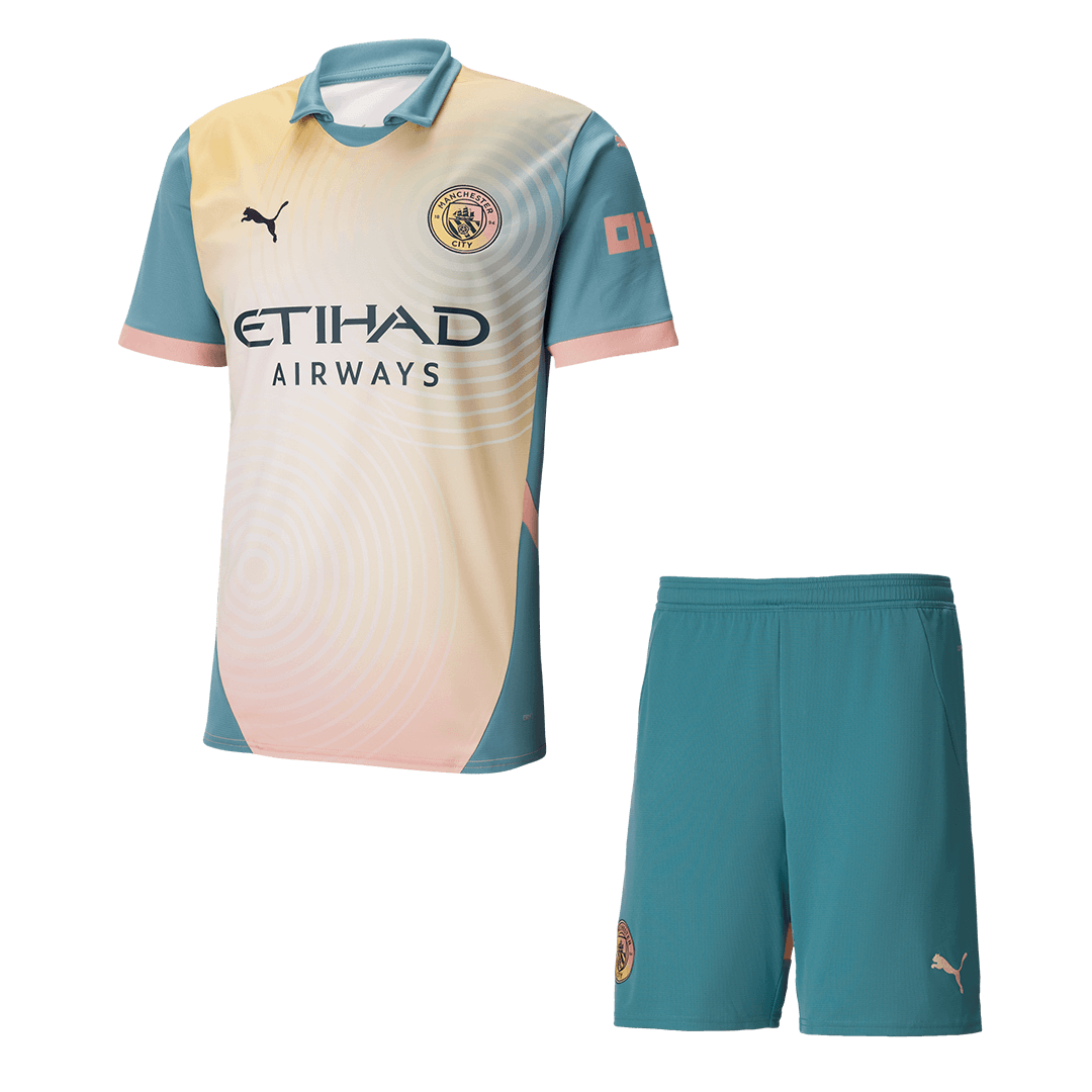 Manchester City Fourth Away Soccer Jersey Kit(Jersey+Shorts) 2024/25 - Definitely City Top Soccer Jerseys Store