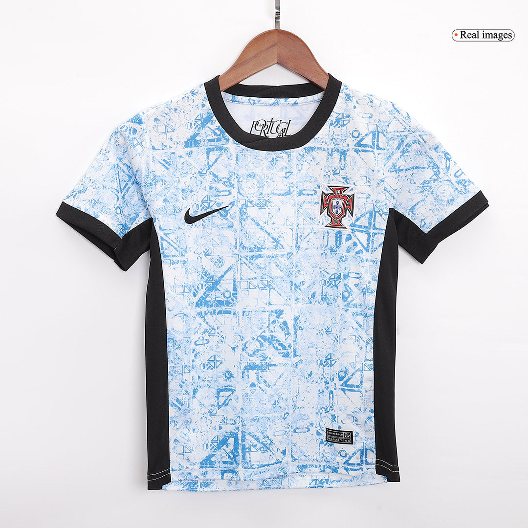 Kid's Portugal Away Kit(Jersey+Shorts) Euro 2024 Go Game Wear