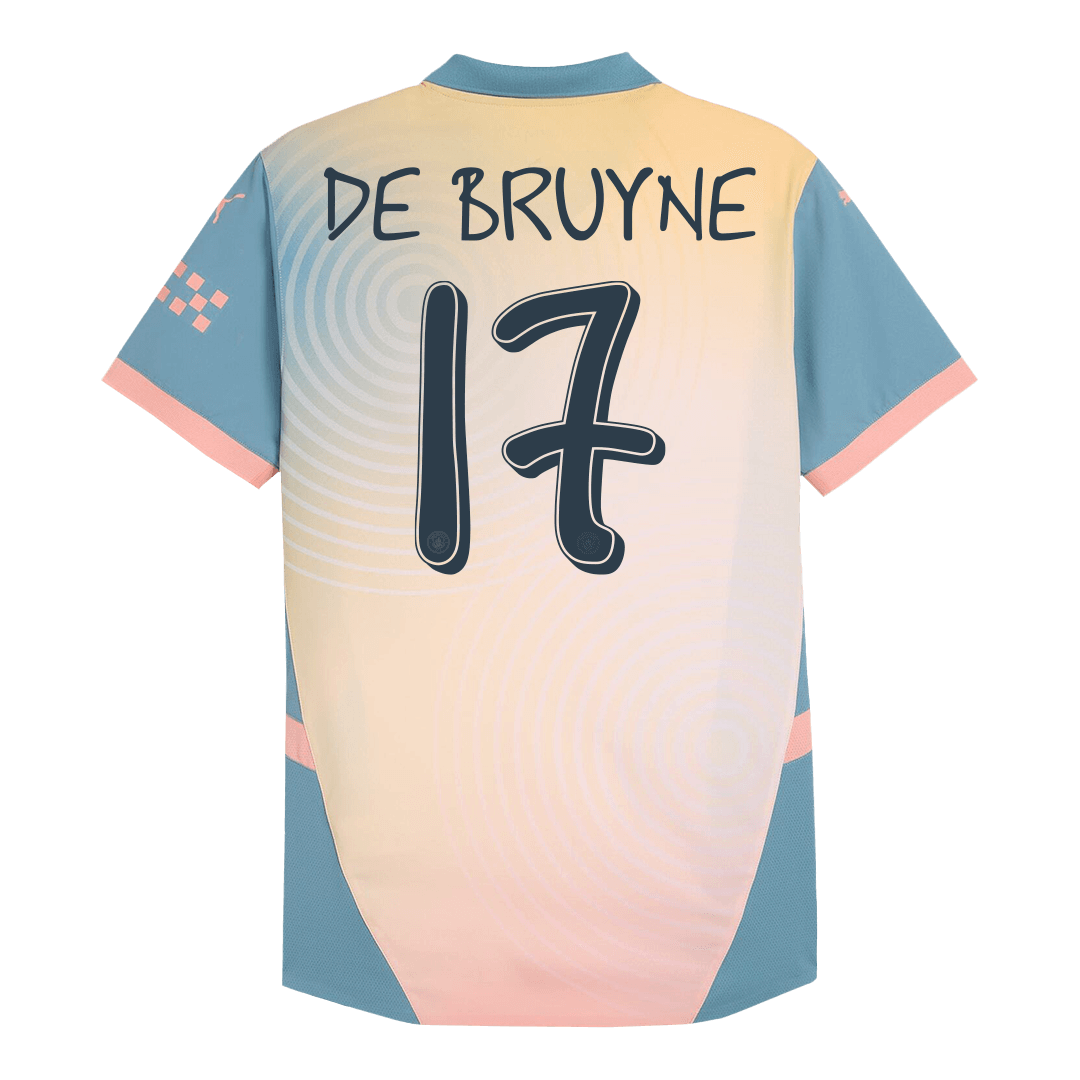 Player Version DE BRUYNE #17 Manchester City Fourth Away Soccer Jersey 2024/25 - Definitely City Top Soccer Jerseys Store