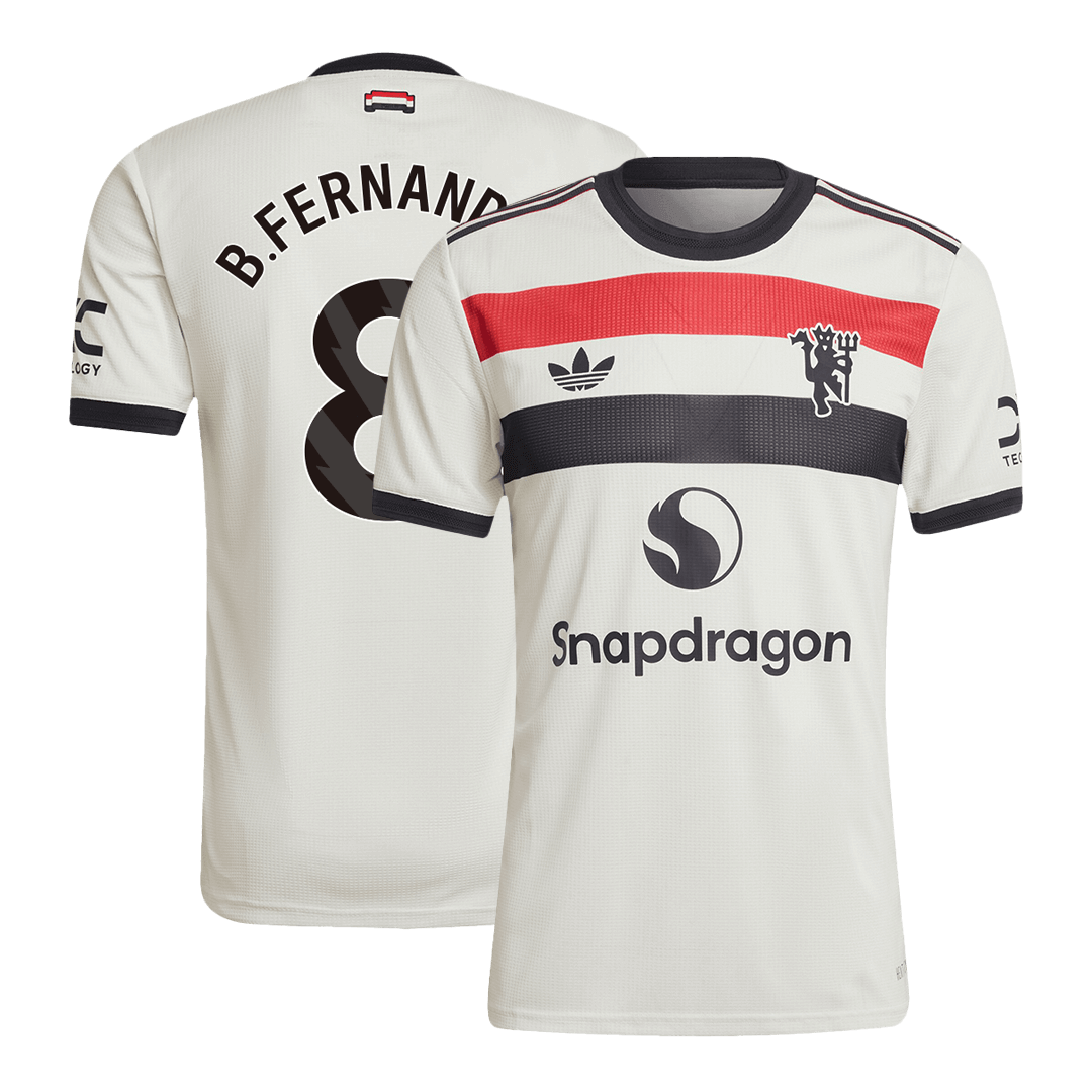 Player Version B.FERNANDES #8 Manchester United Third Away Soccer Jersey 2024/25 Top Soccer Jerseys Store