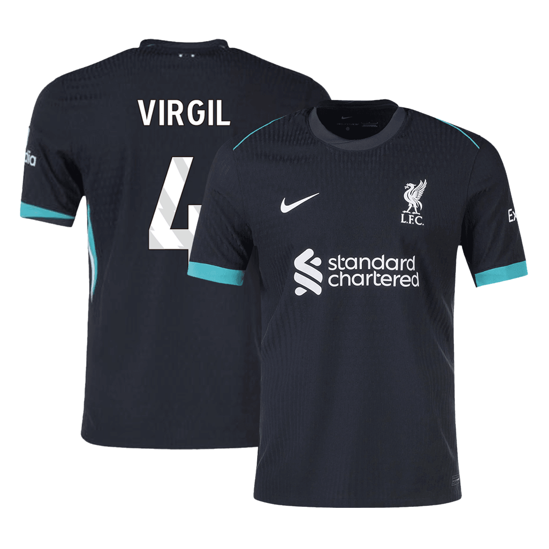 Player Version VIRGIL #4 Liverpool Away Soccer Jersey 2024/25 Top Soccer Jerseys Store