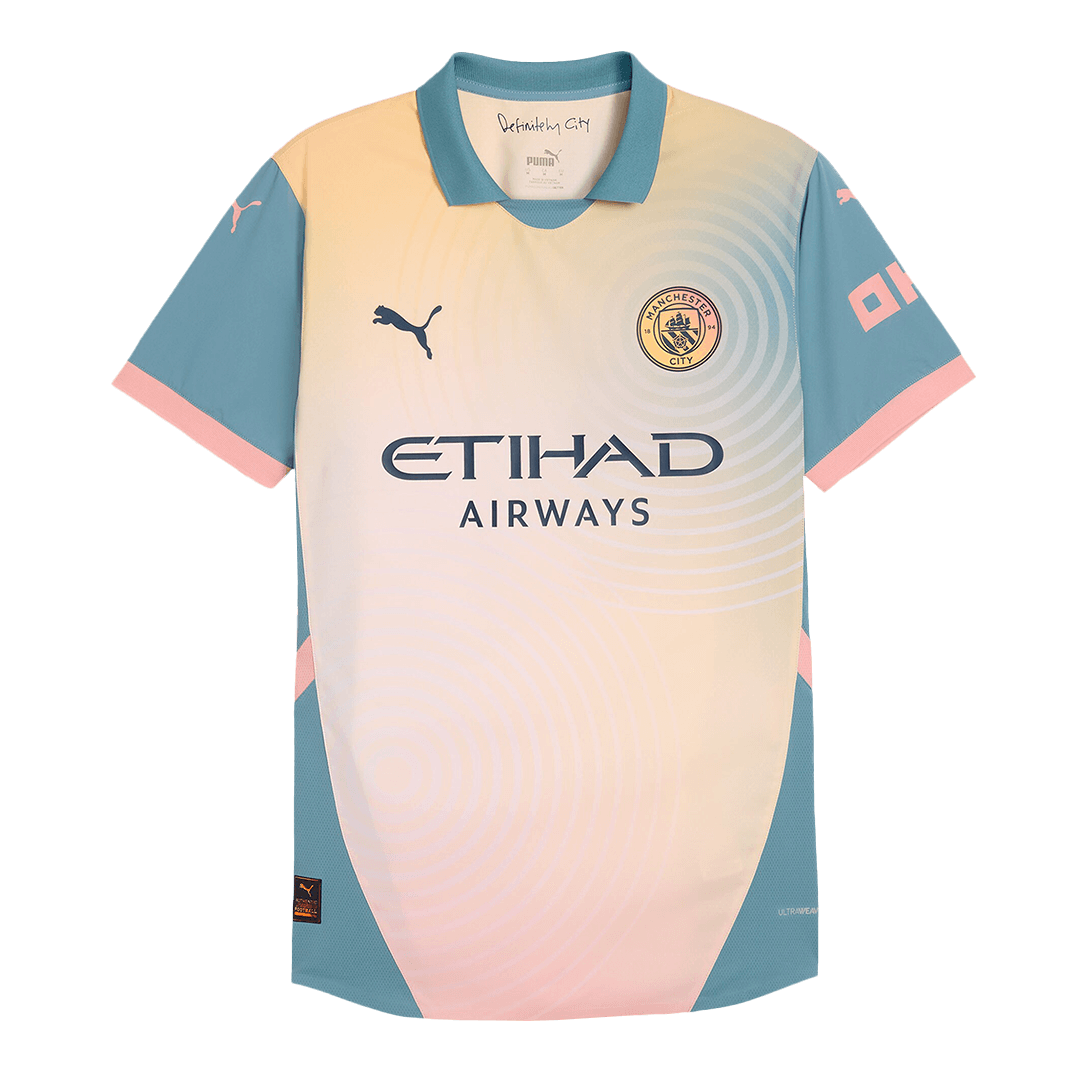Player Version Manchester City Fourth Away Soccer Jersey 2024/25- Definitely City (UCL) Top Soccer Jerseys Store