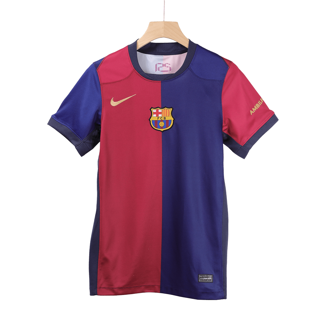 LEWANDOWSKI #9 Barcelona Home Soccer Jersey 2024/25- Spotify Logo Without Text Top Soccer Jerseys Store