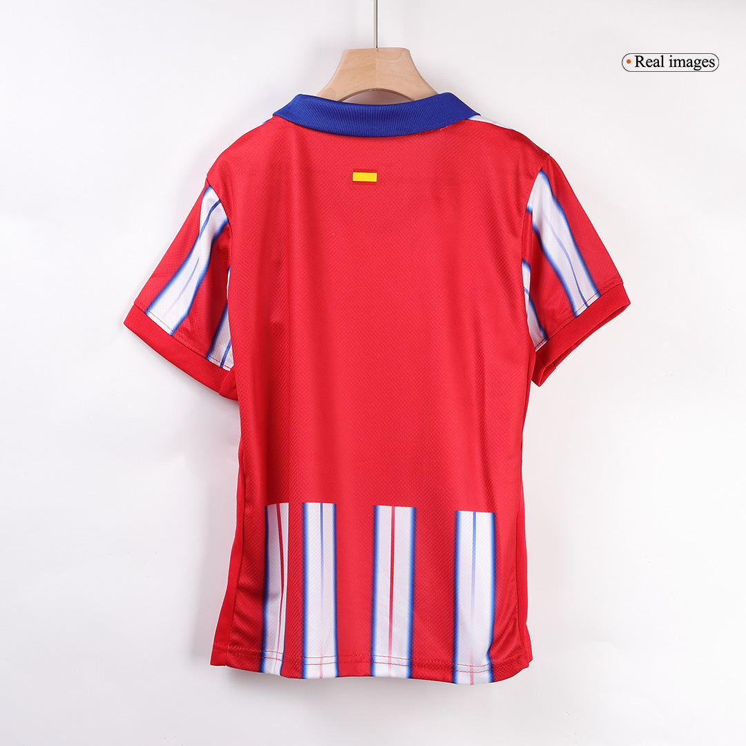 Kid's Atletico Madrid Home Soccer Jersey Kit(Jersey+Shorts) 2024/25 Top Soccer Jerseys Store