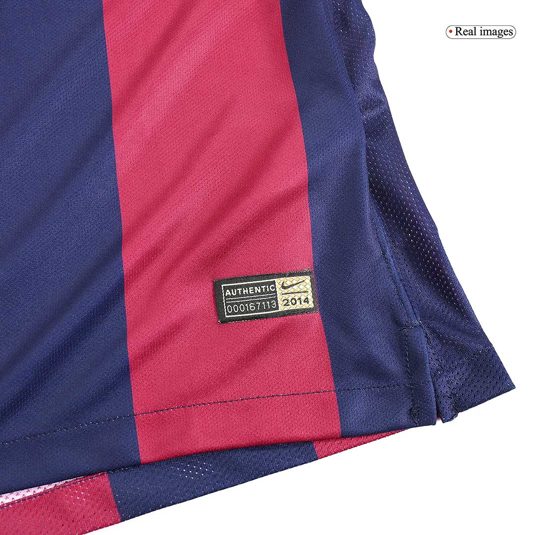 Retro Suárez #9 2014/15 Barcelona Home Long Sleeve Soccer Jersey Top Soccer Jerseys Store