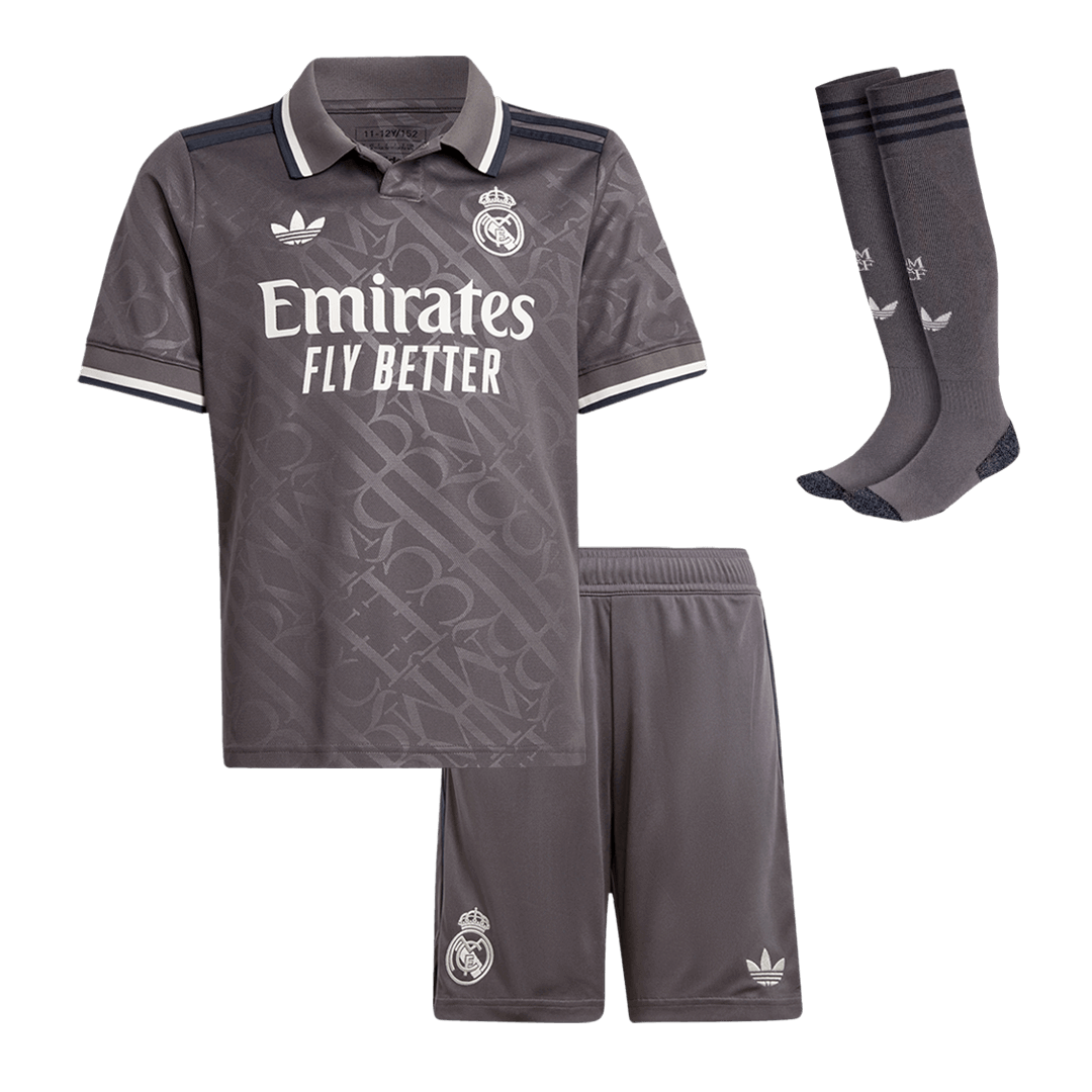 Kid's Real Madrid Third Away Soccer Jersey Kit(Jersey+Shorts+Socks) 2024/25 Top Soccer Jerseys Store
