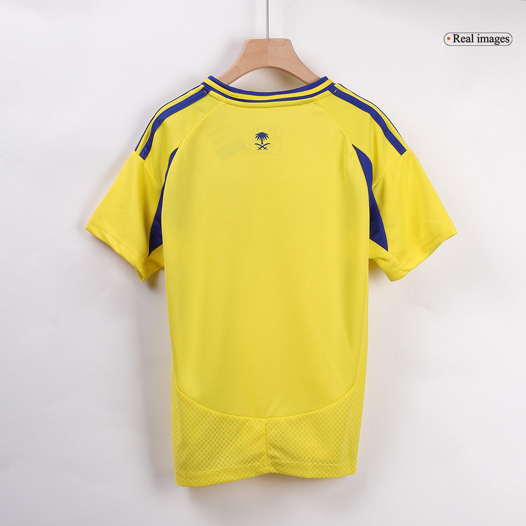 Kid's RONALDO #7 Al Nassr Home Soccer Jersey Kit(Jersey+Shorts+Socks) 2024/25 Top Soccer Jerseys Store