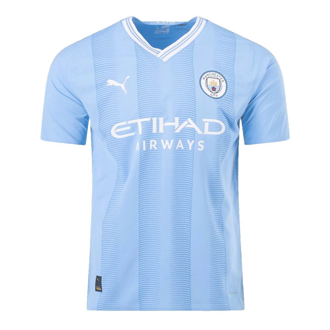 Player Version DE BRUYNE #17 Manchester City Home Soccer Jersey 2023/24 Top Soccer Jerseys Store