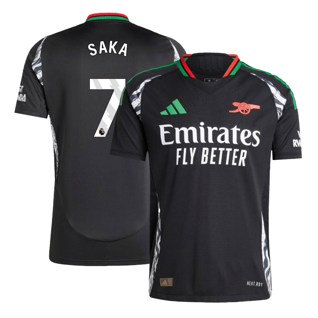 Player Version SAKA #7 Arsenal Away Soccer Jersey 2024/25 Top Soccer Jerseys Store