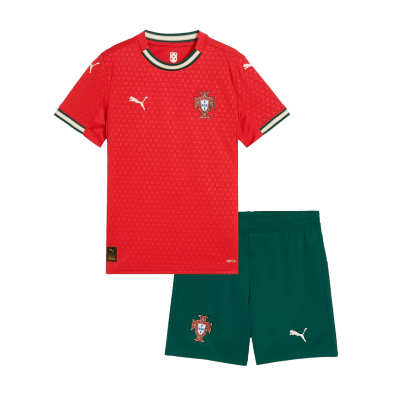 Portugal Home Soccer Jerseys Kids Kit 2025 topsoccerjerseys.com