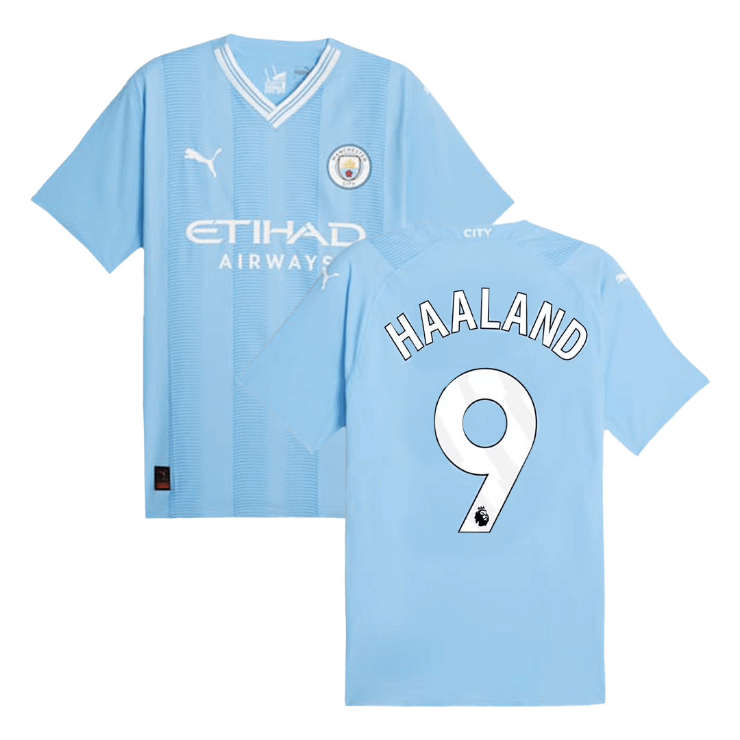 Player Version HAALAND #9 Manchester City Home Soccer Jersey 2023/24 Top Soccer Jerseys Store