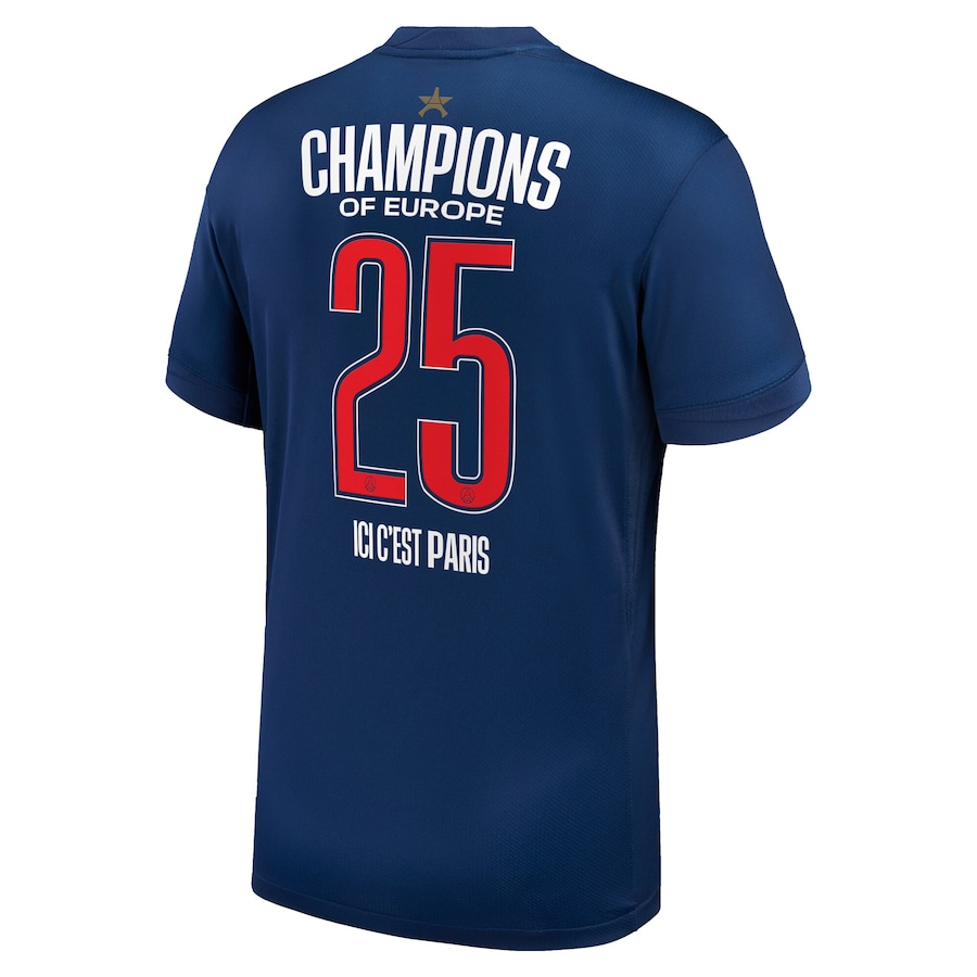Player Verison PSG Home Soccer Jersey 2024/25 Special Edition-Champions of Europe 2025 Go Game Wear