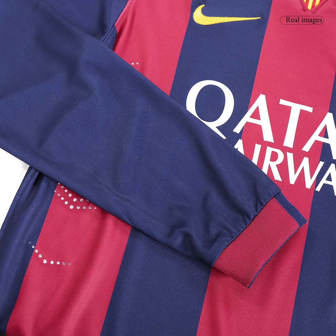Retro MESSI #10 2014/15 Barcelona Home Long Sleeve Soccer Jersey Top Soccer Jerseys Store