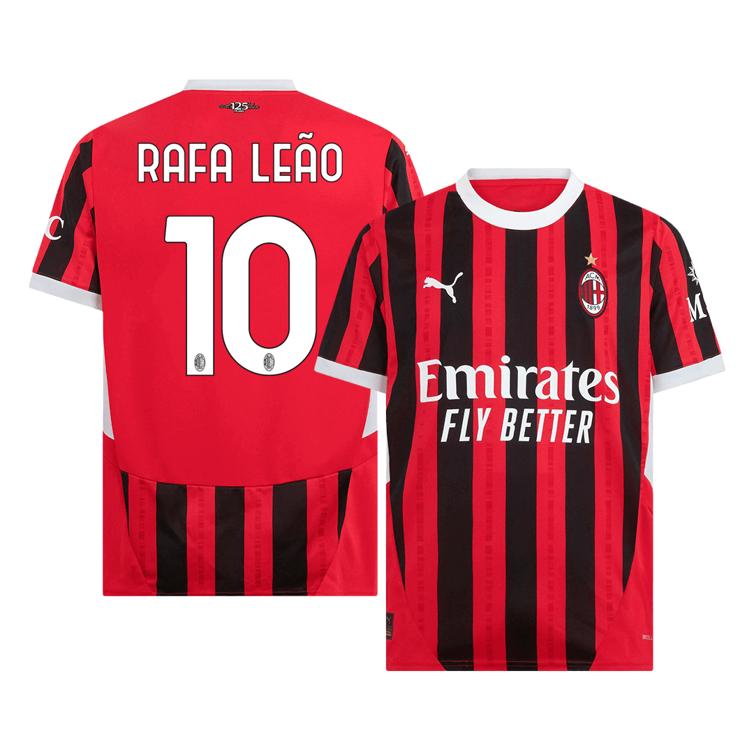 RAFA LE?O #10 AC Milan Home Soccer Jersey 2024/25 Top Soccer Jerseys Store