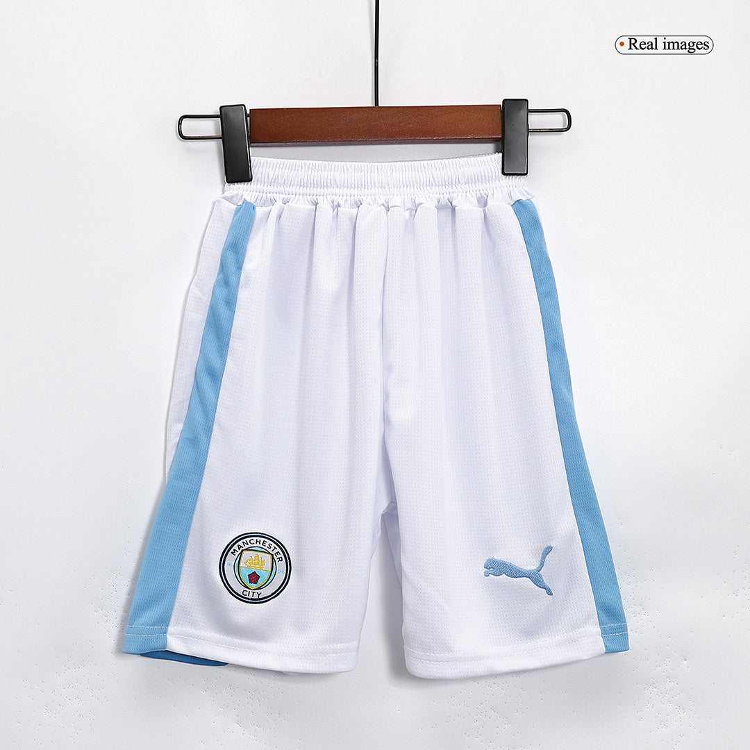 Kid's Manchester City Home Soccer Jersey Kit(Jersey+Shorts) 2023/24 Top Soccer Jerseys Store