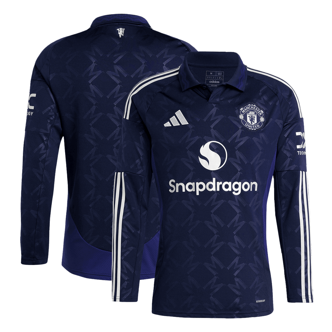 Manchester United Away Long Sleeve Soccer Jersey 2024/25 Top Soccer Jerseys Store