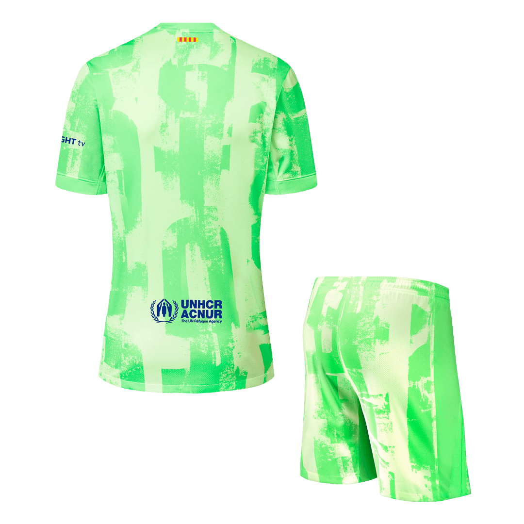 Barcelona Third Away Soccer Jersey Kit(Jersey+Shorts) 2024/25 - (Spotify Logo Without Text) Top Soccer Jerseys Store