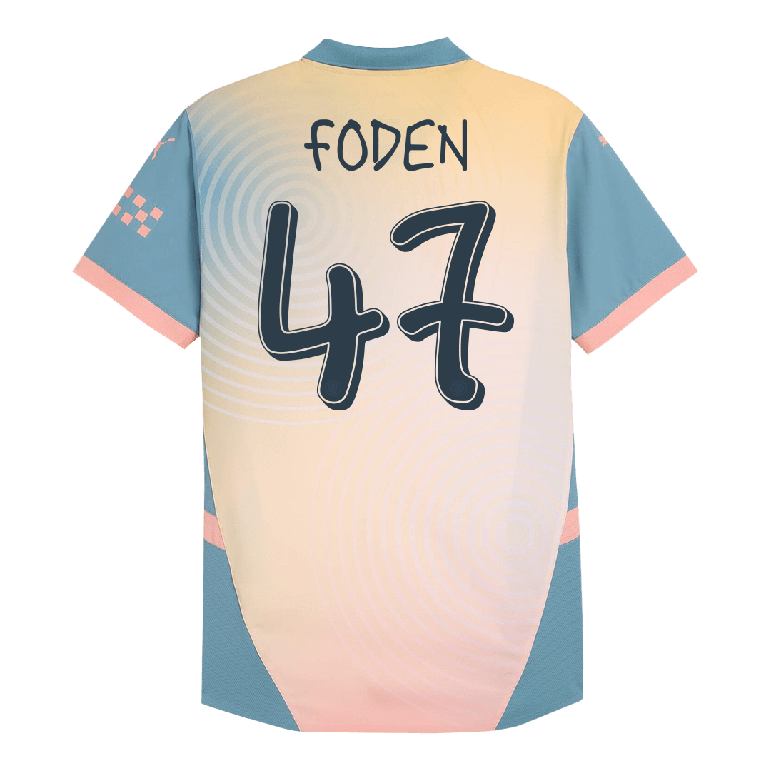 Player Version FODEN #47 Manchester City Fourth Away Soccer Jersey 2024/25 - Definitely City Top Soccer Jerseys Store