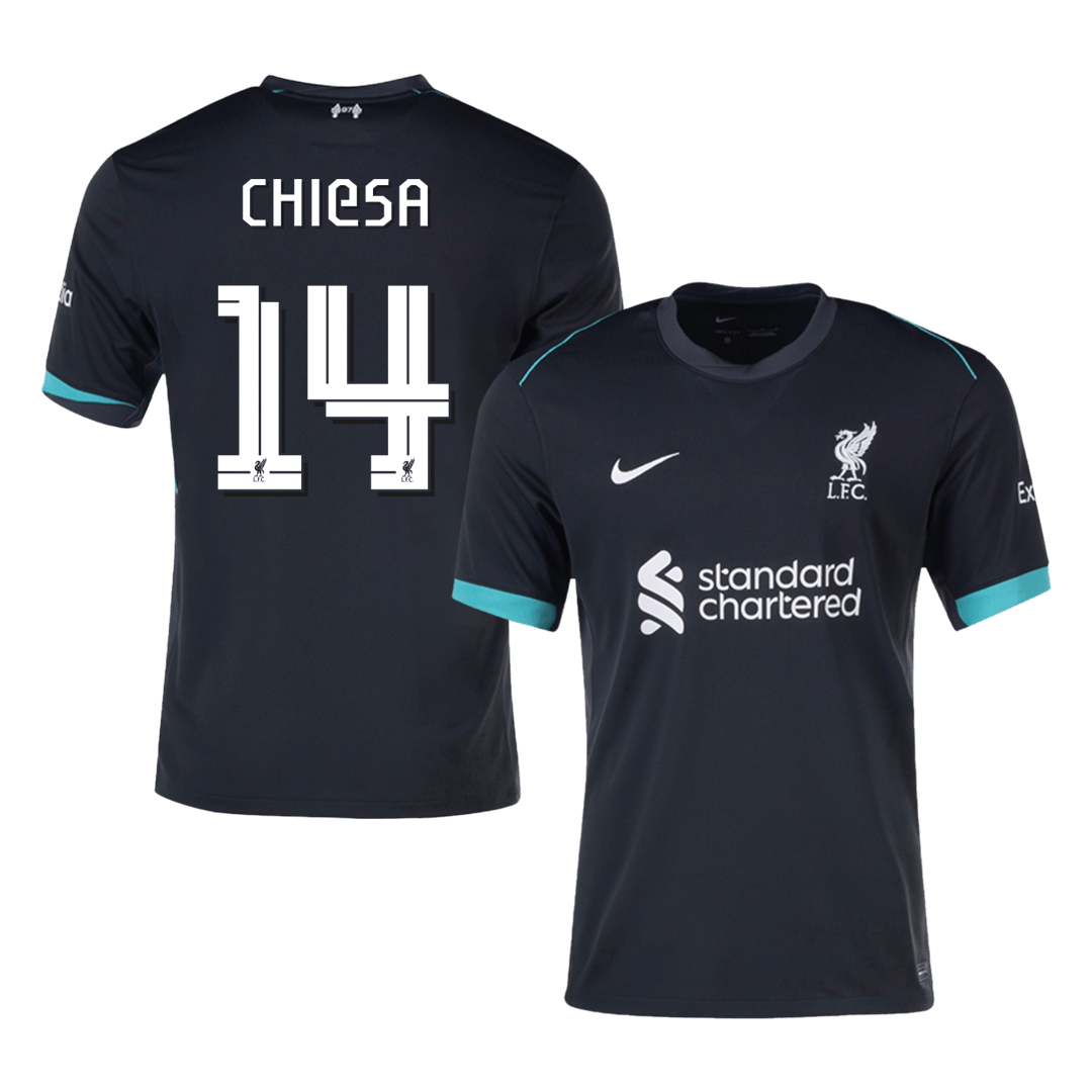 CHIESA #14 Liverpool Away Soccer Jersey 2024/25 - UCL Top Soccer Jerseys Store