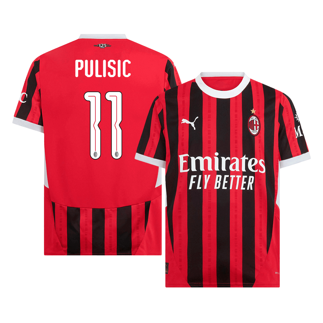 PULISIC #11 AC Milan Home Soccer Jersey 2024/25 - UCL Top Soccer Jerseys Store