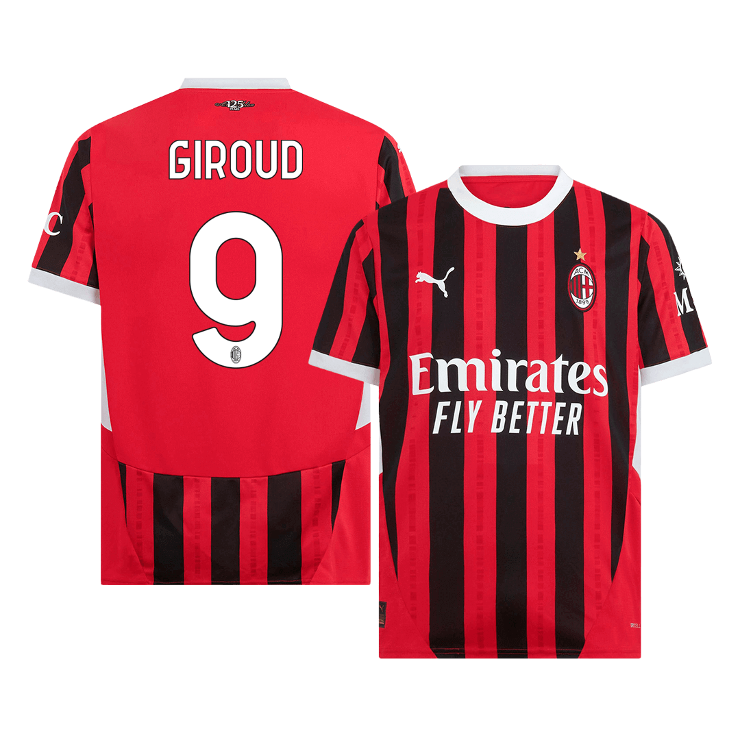 GIROUD #9 AC Milan Home Soccer Jersey 2024/25 Top Soccer Jerseys Store
