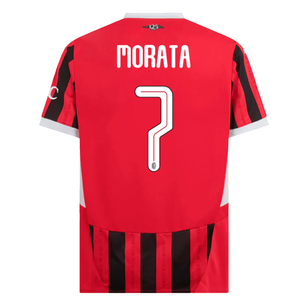 MORATA #7 AC Milan Home Soccer Jersey 2024/25 - UCL Top Soccer Jerseys Store