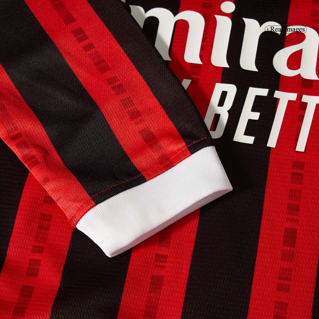 AC Milan Home Long Sleeve Soccer Jersey 2024/25 Top Soccer Jerseys Store