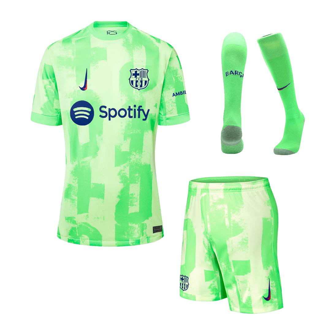Barcelona Third Away Soccer Jersey Kit(Jersey+Shorts+Socks) 2024/25 Top Soccer Jerseys Store