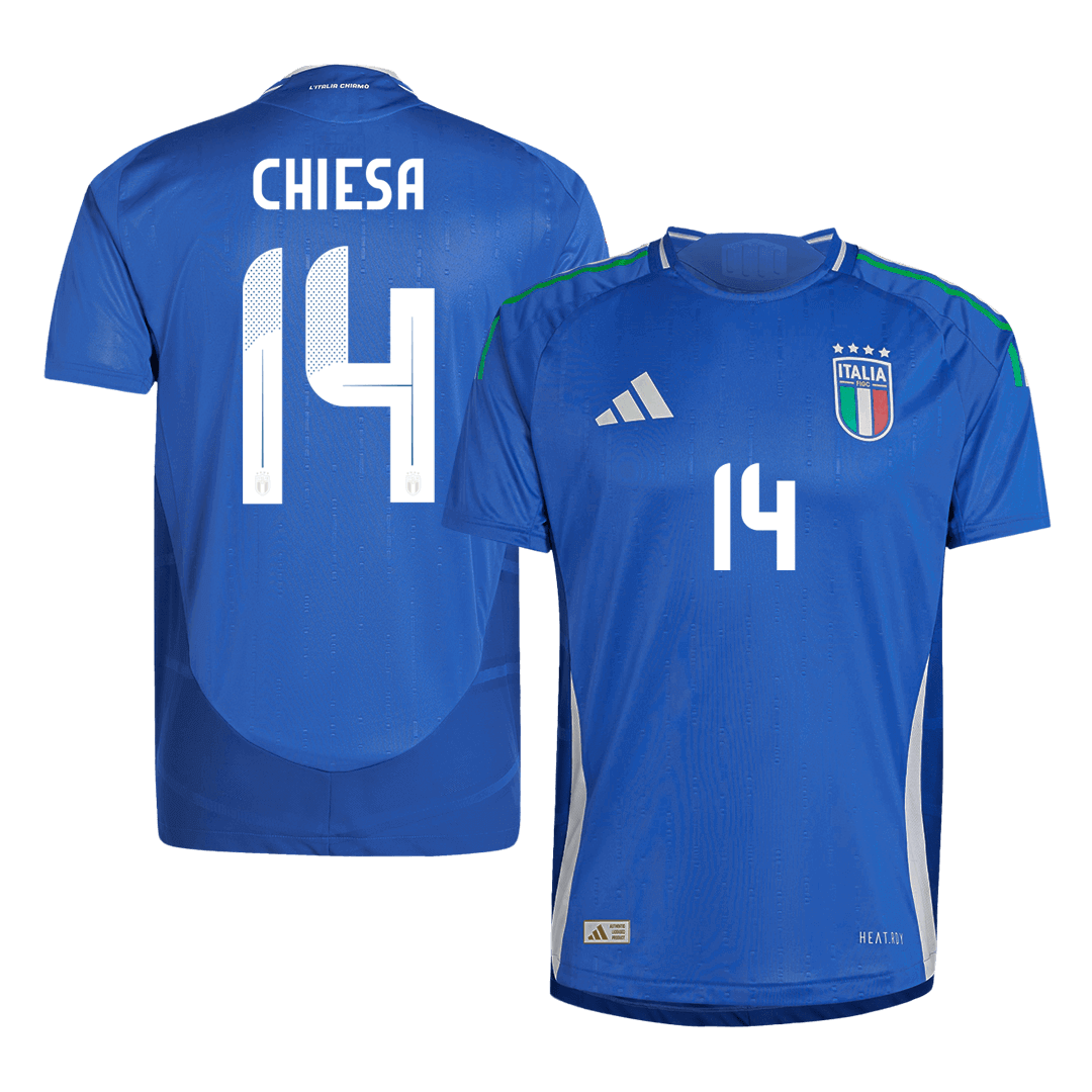 Player Version CHIESA #14 Italy Home Soccer Jersey Euro 2024 Top Soccer Jerseys Store