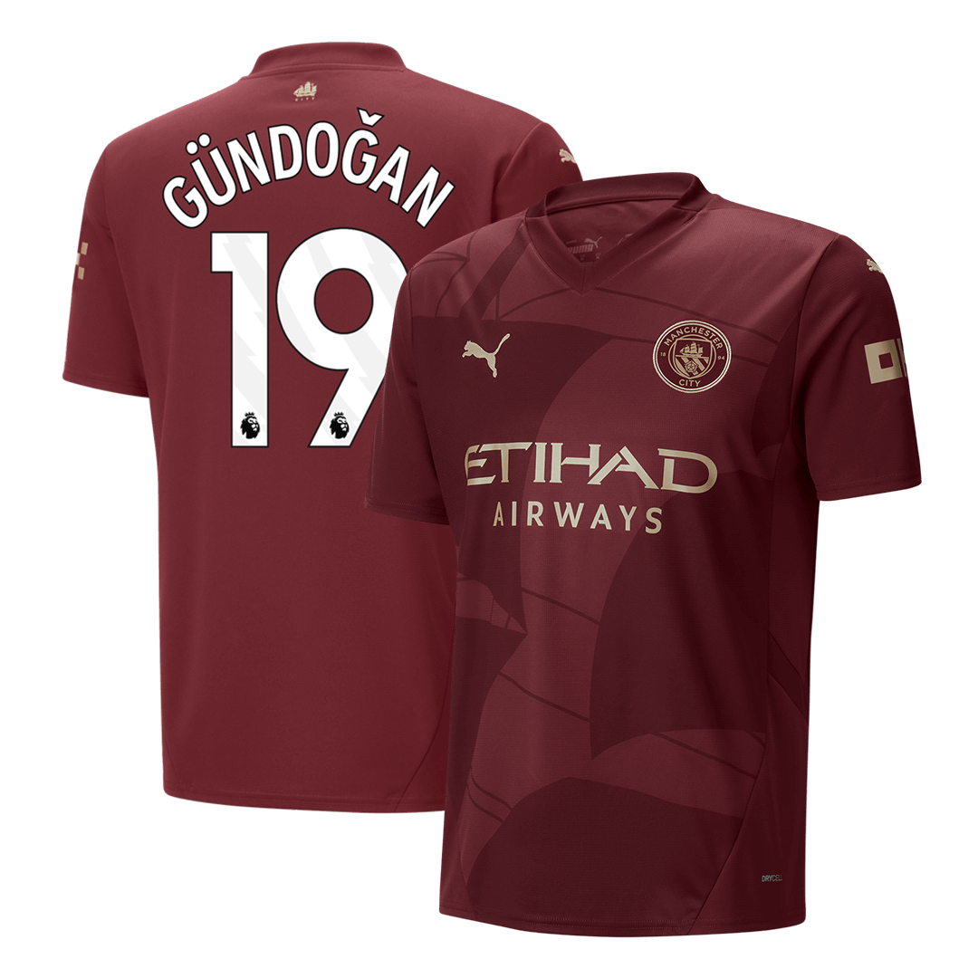 G?NDO?AN #19 Manchester City Third Away Soccer Jersey 2024/25 Top Soccer Jerseys Store
