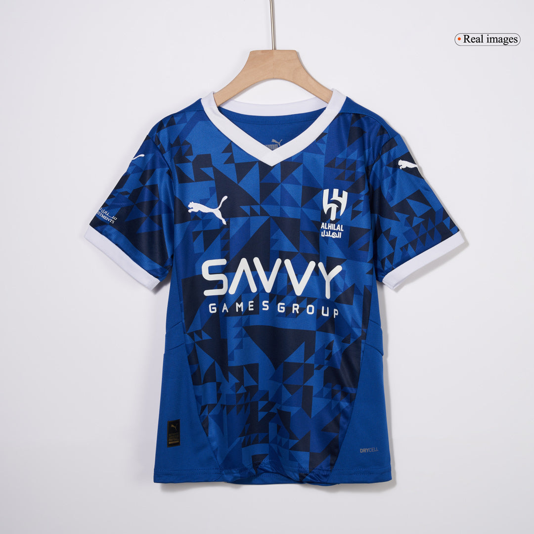 Kid's Al Hilal SFC Home Soccer Jersey Kit(Jersey+Shorts) 2024/25 Top Soccer Jerseys Store