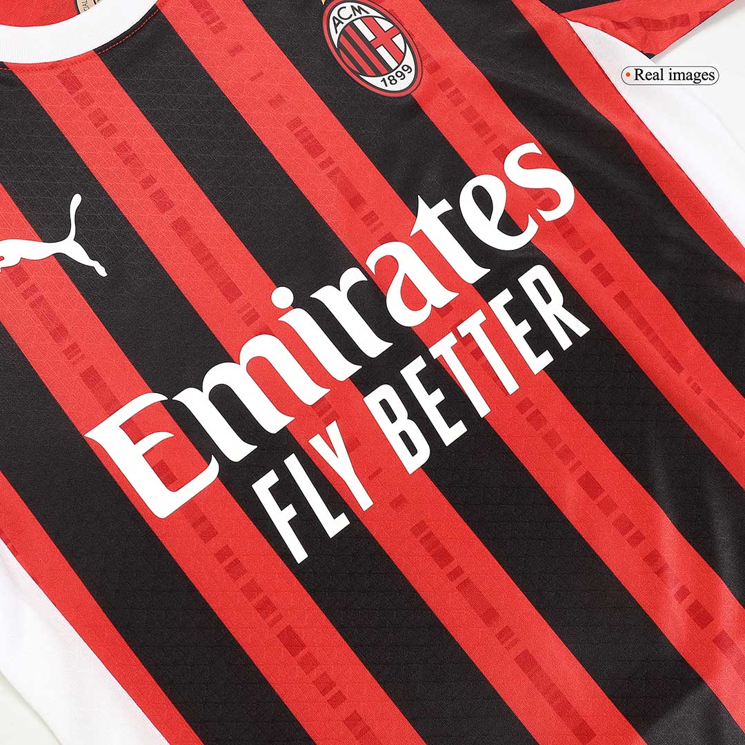 Player Version GIMENEZ #7 AC Milan Home Soccer Jersey 2024/25 Top Soccer Jerseys Store