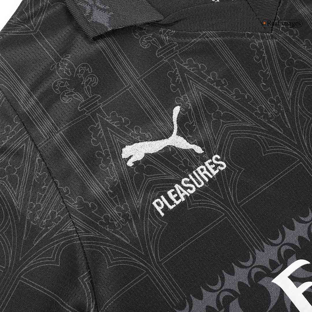 Kid's AC Milan x Pleasures Fourth Away Soccer Jersey Kit(Jersey+Shorts) 2023/24 Top Soccer Jerseys Store