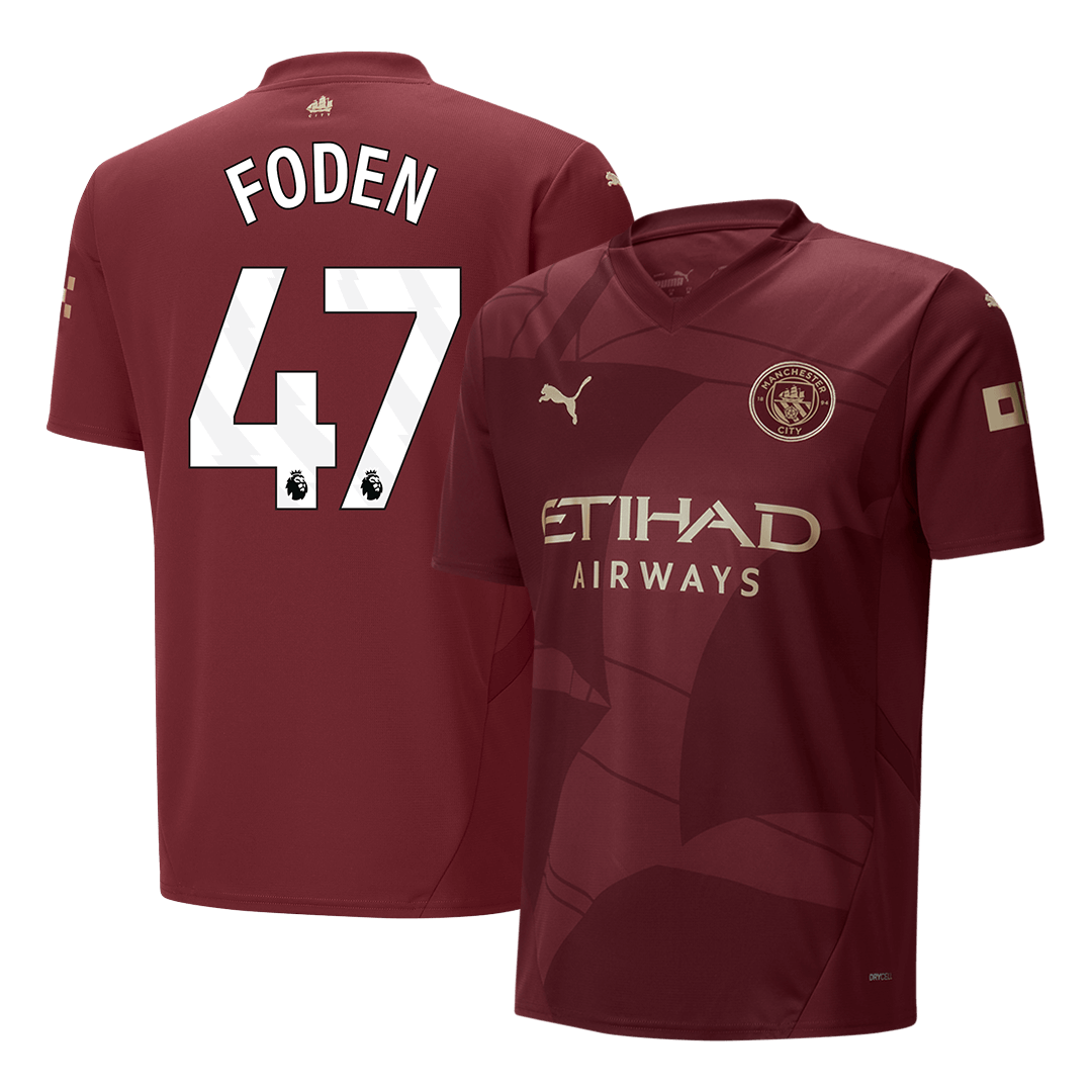 FODEN #47 Manchester City Third Away Soccer Jersey 2024/25 Top Soccer Jerseys Store