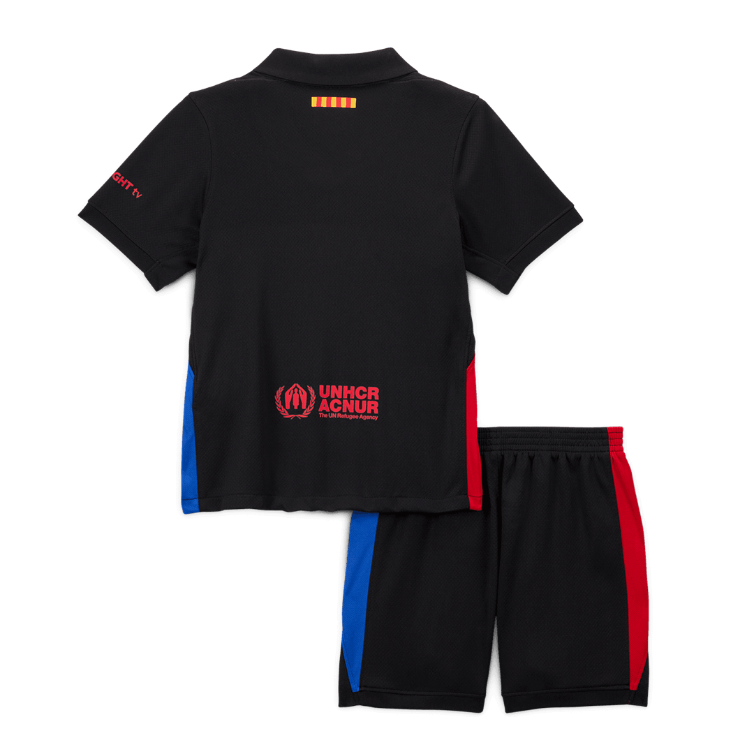 Kid's Barcelona Away Soccer Jersey Kit(Jersey+Shorts) 2024/25 - Spotify Logo Without Text Top Soccer Jerseys Store