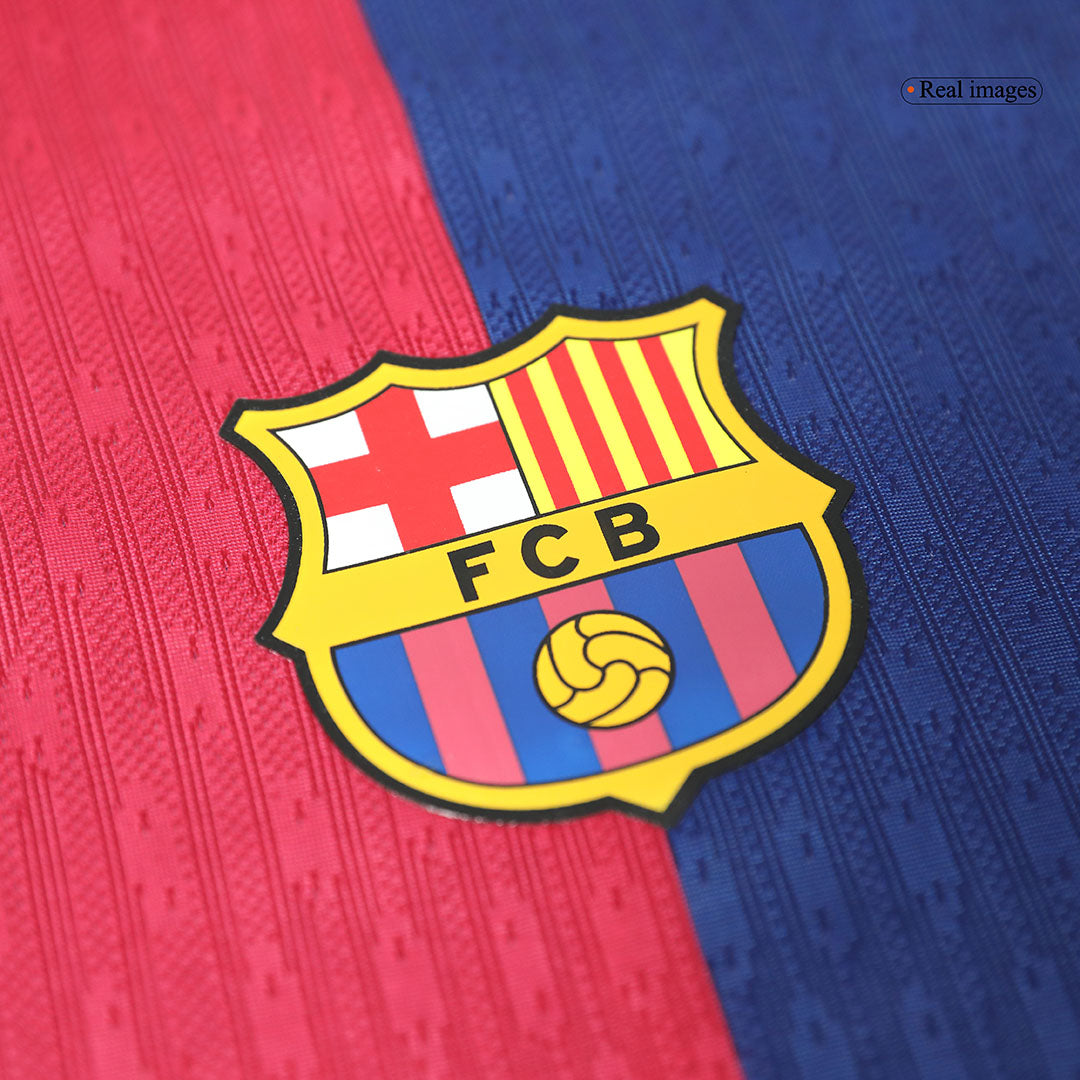 Player Version Barcelona Home Soccer Jersey 2024/25 - 125th Anniversary(Spotify Logo Without Text) Top Soccer Jerseys Store