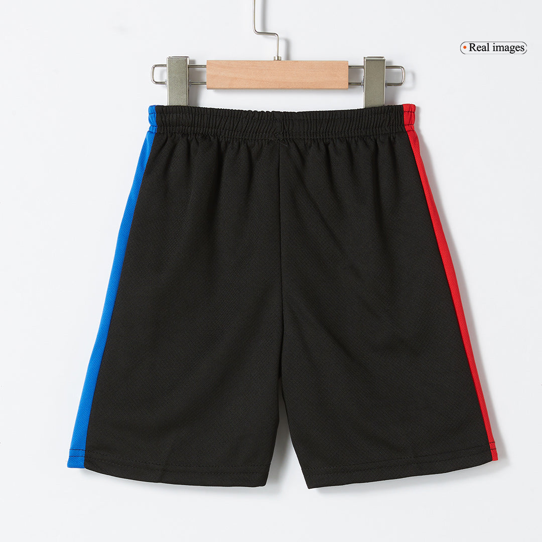 Kid's Barcelona Away Soccer Jersey Kit(Jersey+Shorts) 2024/25 - Spotify Logo Without Text Top Soccer Jerseys Store