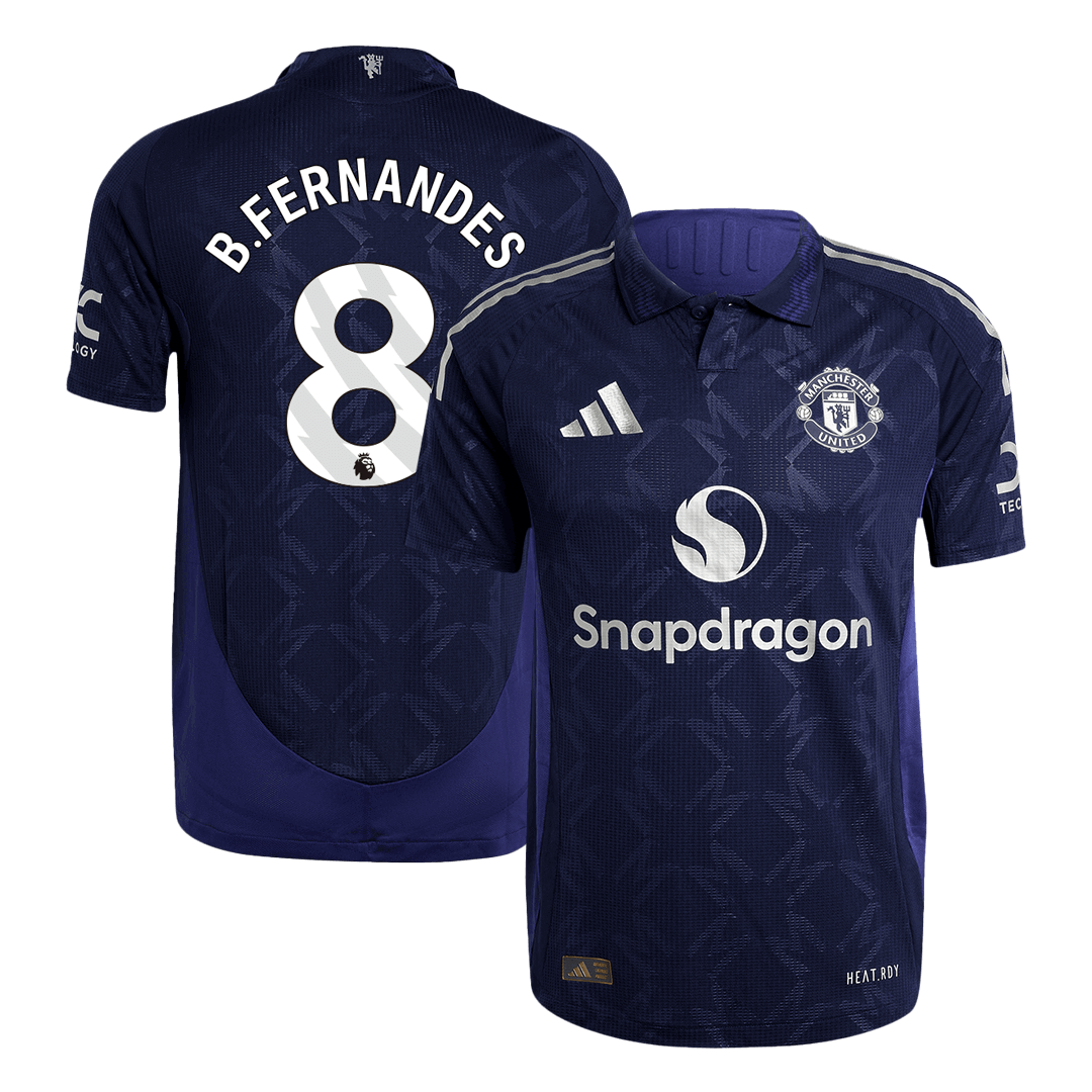 Player Version B.FERNANDES #8 Manchester United Away Soccer Jersey 2024/25 Top Soccer Jerseys Store