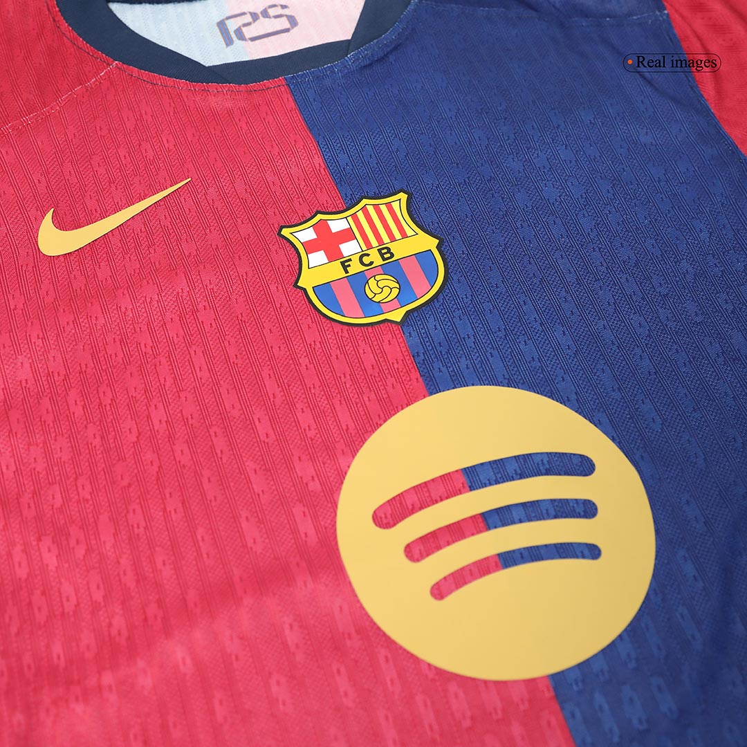 Player Version Barcelona Home Soccer Jersey 2024/25 - 125th Anniversary(Spotify Logo Without Text) Top Soccer Jerseys Store