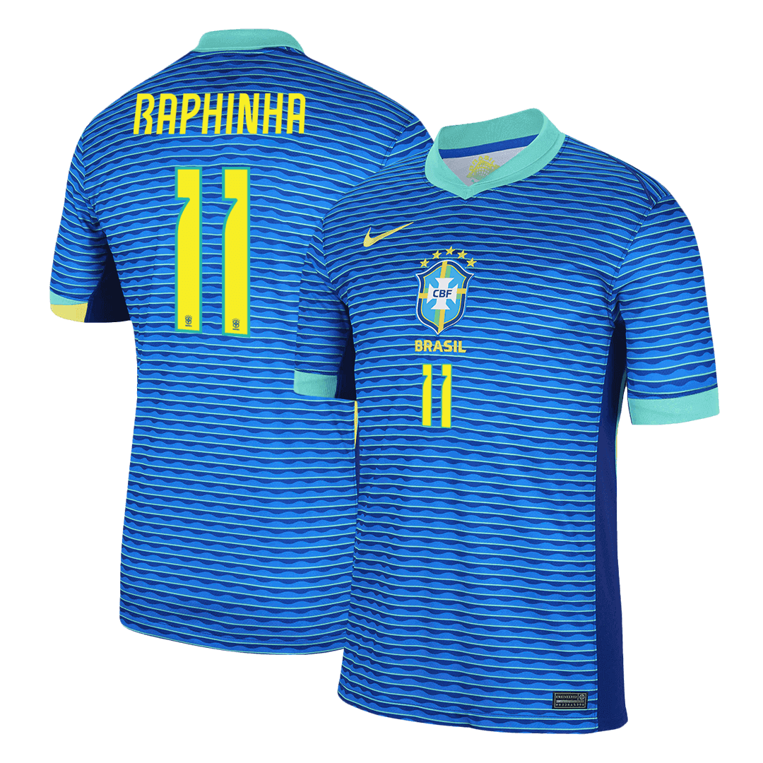 RAPHINHA #11 Brazil Away Soccer Jersey Copa America 2024 Top Soccer Jerseys Store