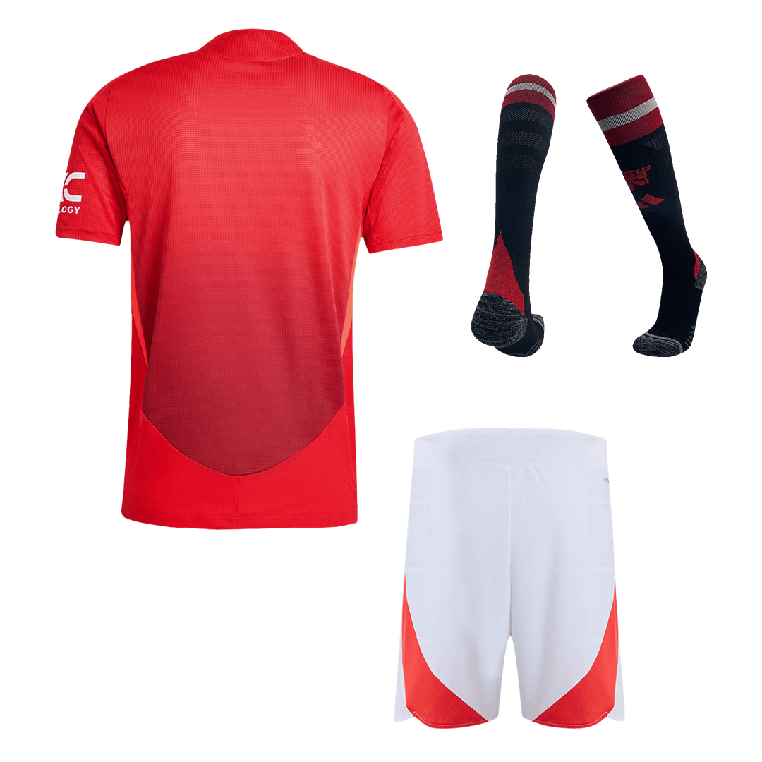 Player Version Manchester United Home Soccer Jersey Kit(Jersey+Shorts+Socks) 2024/25 Top Soccer Jerseys Store