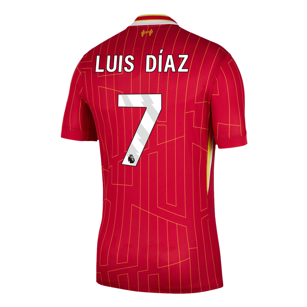 Luis Díaz #7 Liverpool Home Soccer Jersey 2024/25 Top Soccer Jerseys Store