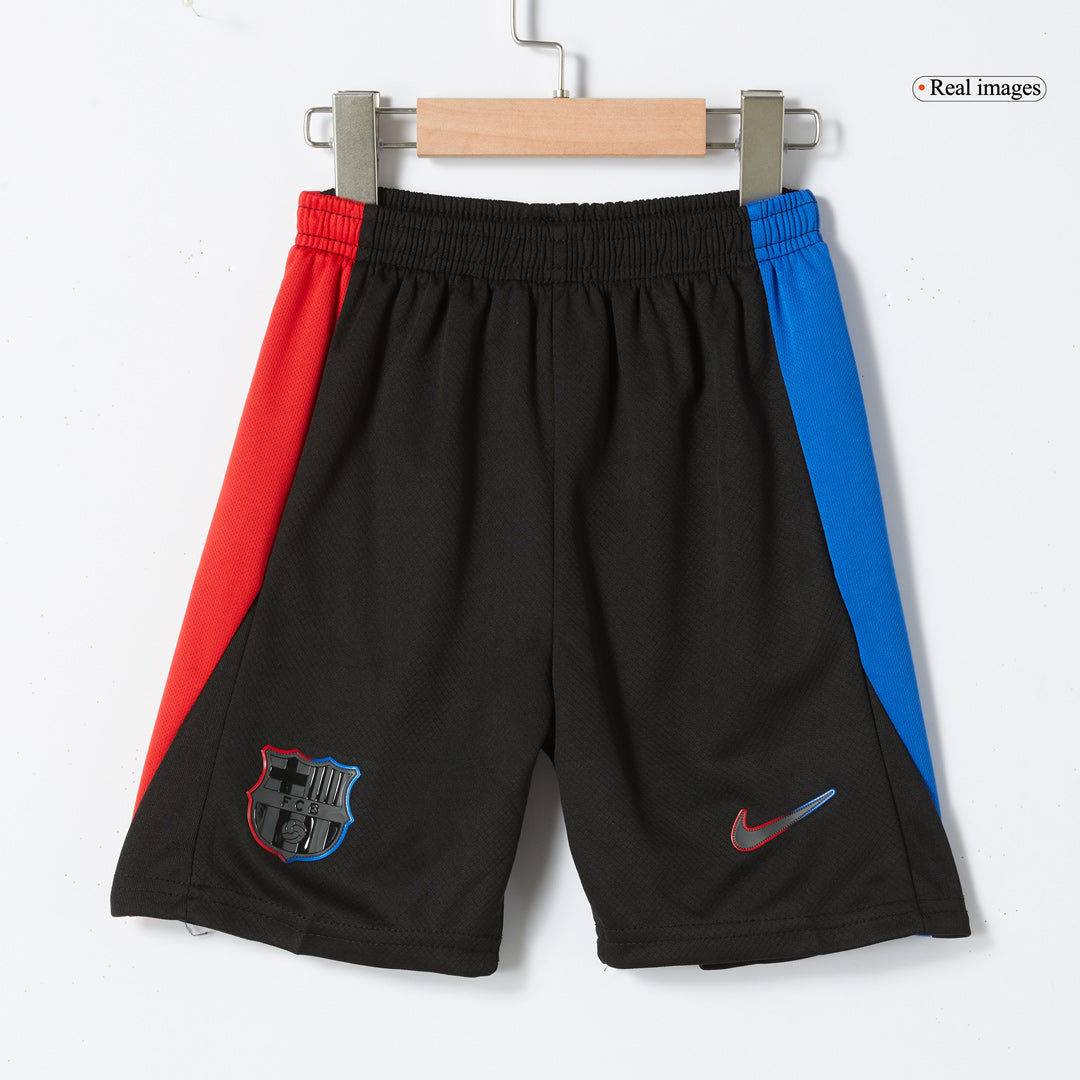Kid's Barcelona Away Soccer Jersey Kit(Jersey+Shorts) 2024/25 - Spotify Logo Without Text Top Soccer Jerseys Store