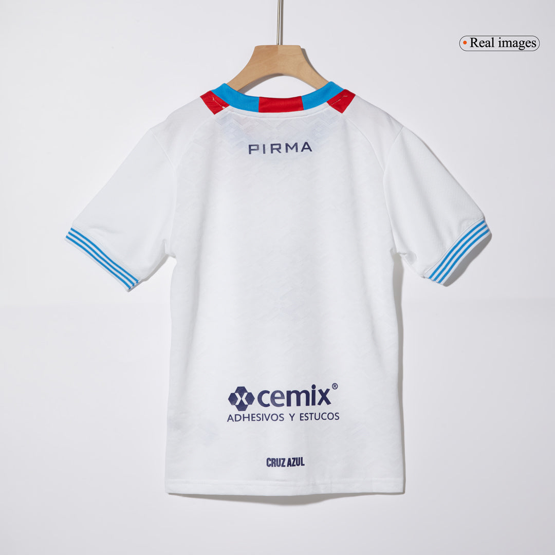 Kid's Cruz Azul Away Soccer Jersey Kit(Jersey+Shorts) 2024/25 Top Soccer Jerseys Store