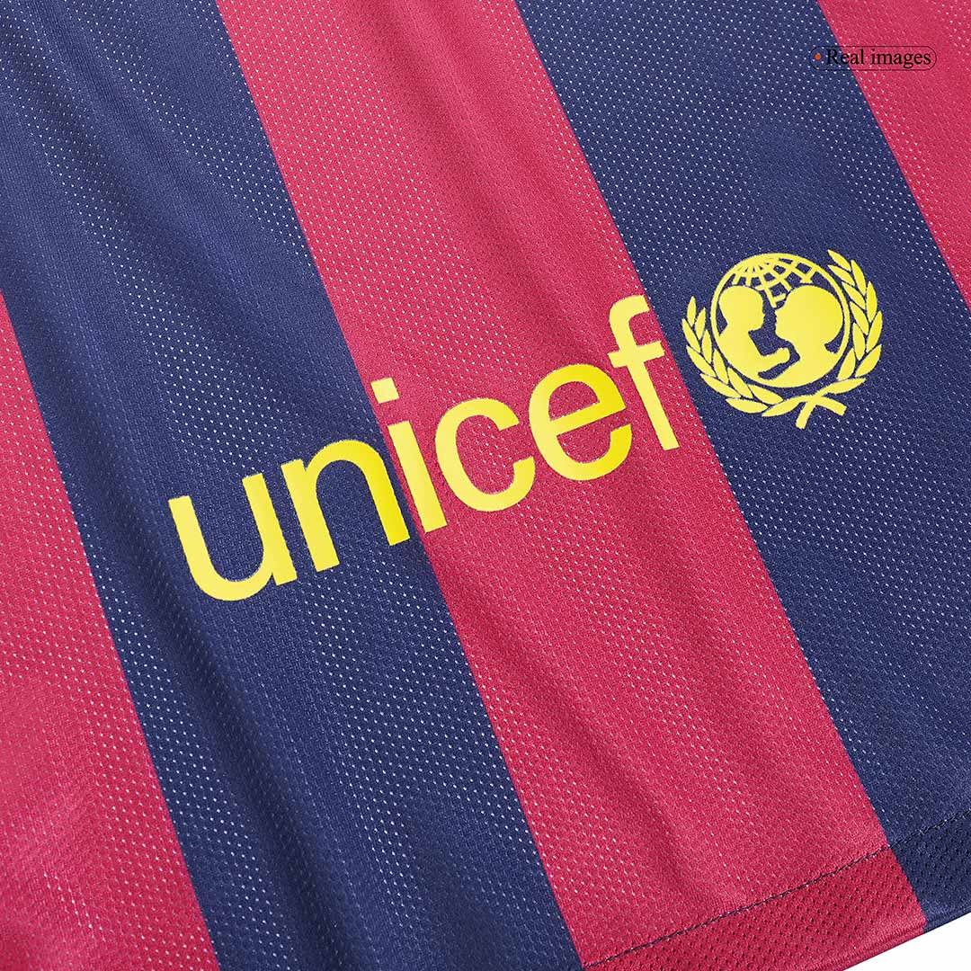 Retro MESSI #10 2014/15 Barcelona Home Long Sleeve Soccer Jersey Top Soccer Jerseys Store