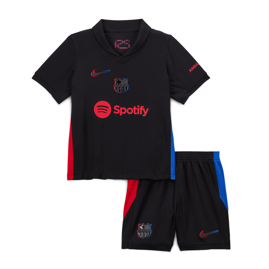 Kid's Barcelona Away Soccer Jersey Kit(Jersey+Shorts) 2024/25 Top Soccer Jerseys Store